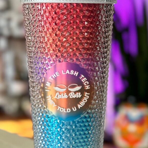 Rainbow Studded Tumbler – Lash Boss Edition- NEW - Picture 1 of 5